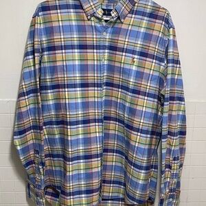 Ralph Lauren Blue and Yellow Plaid Shirt